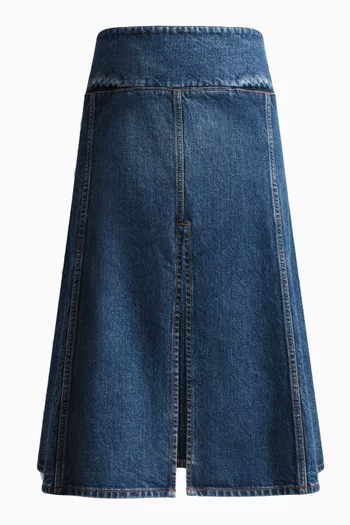 Slit Skirt in Denim
