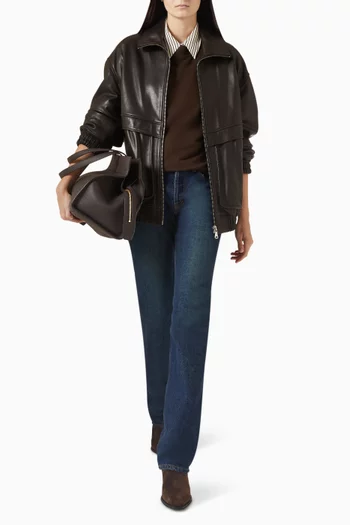 جاكيت بومبر بيك جلد