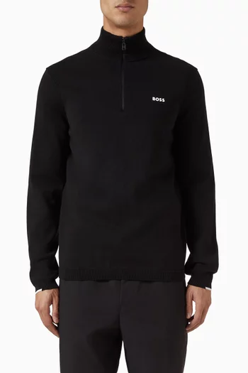 Quarter Zip Sweater in Cotton