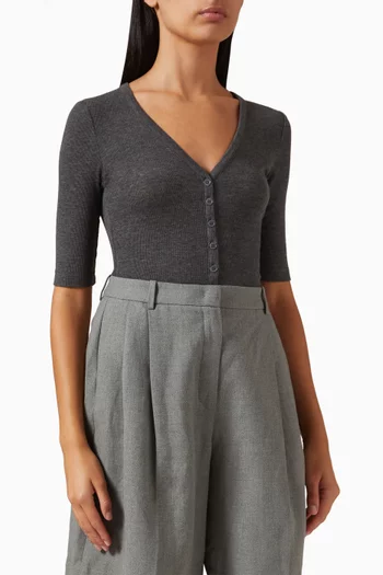 Skinkind Bodysuit in Ribbed Jersey