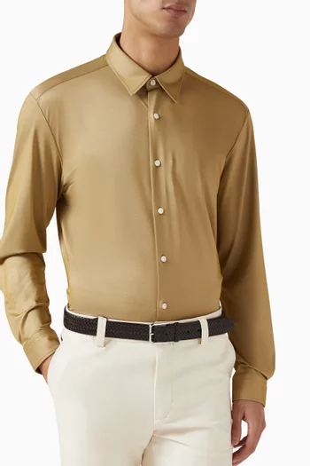 Woven Belt in Leather