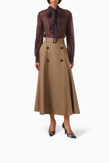 Check Dame 90 Pumps in Wool