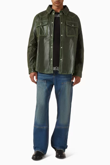 Metallic Embroidered T-shirt in Cotton