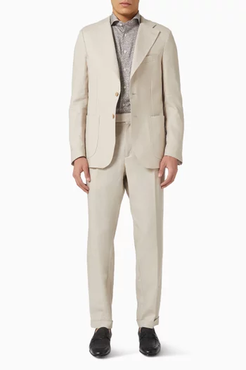 قميص بنقشة زهور تويل مميز للماركة