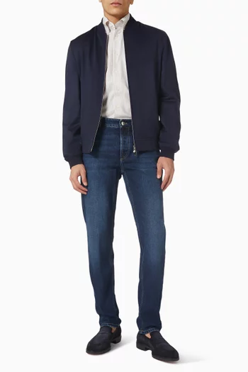 Stripe Signature Oxford Shirt in Cotton