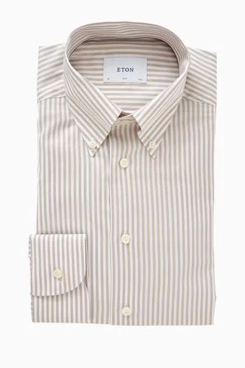 Stripe Signature Oxford Shirt in Cotton