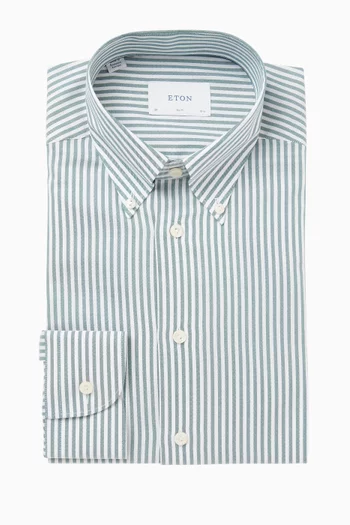 Stripe Signature Oxford Shirt in Cotton