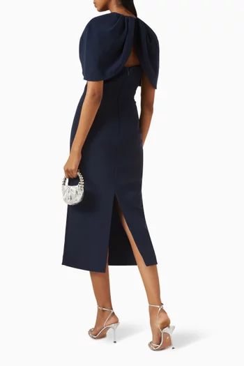 Xena Midi Dress in Crepe