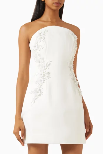 Xanthe Embellished Dress in Satin