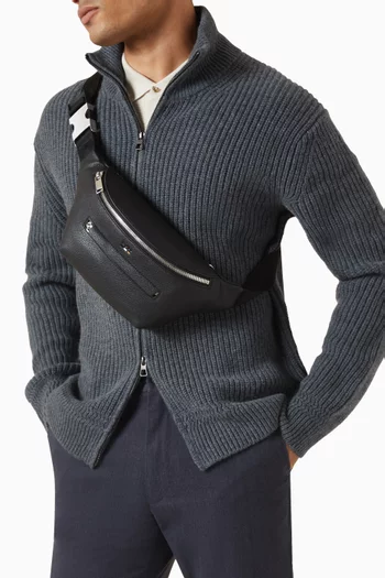 Ray Belt Bag in Grained Faux Leather