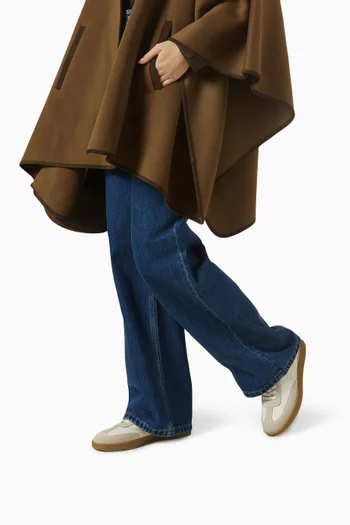 سنيكرز أسفل الكاحل جلد وشمواه