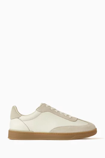 سنيكرز أسفل الكاحل جلد وشمواه