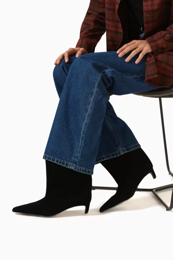 Tube Ankle Boots in Suede