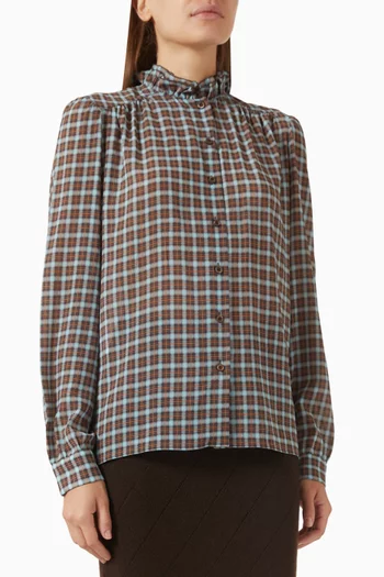 Plaid Shirt in Georgette