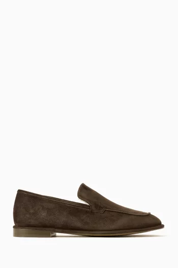 Fur-lined Loafers in Suede