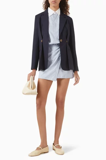 بلوزة اليانا بقصة ضيقة مزيج صوف