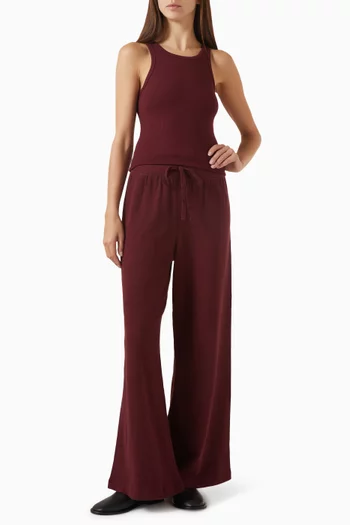 High-Neck Tank in Butter Rib Fabric