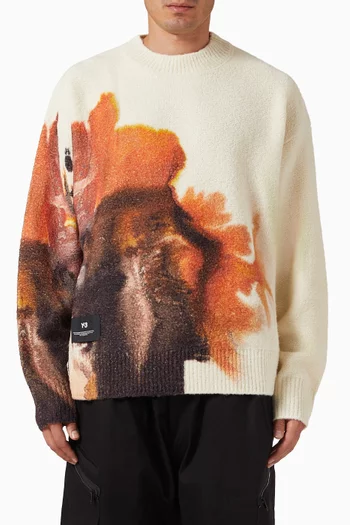 AOP Sweater in Wool-blend