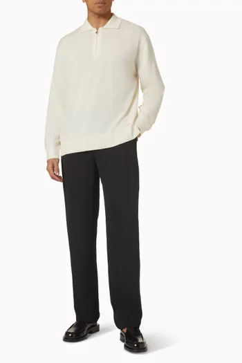 Klaus Zip Polo Sweater in Cashmere