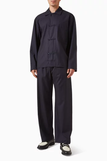 قميص بنمط جاكيت ماتارا صوف بكر