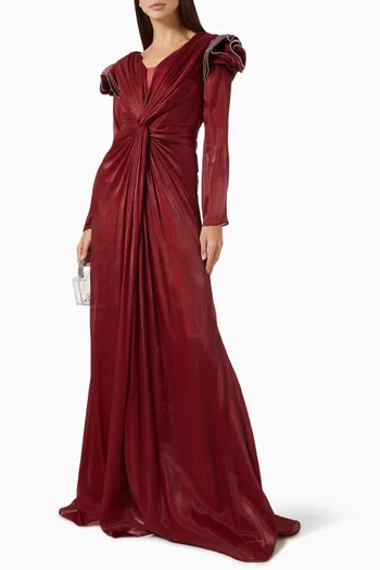 Embellished Knot Gown