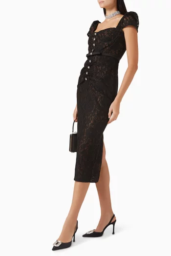 Sweetheart Midi Dress in Lace