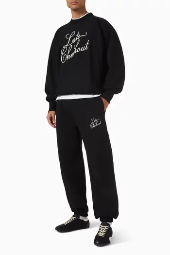 Script Crewneck Sweatshirt in Cotton