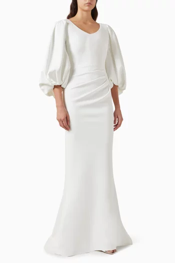 Drape Gown in Scuba