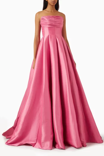 Strapless Princess Gown in Mikado