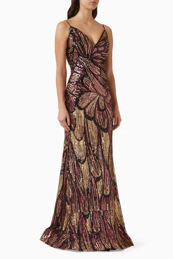 Sequin-embellished Mermaid Gown