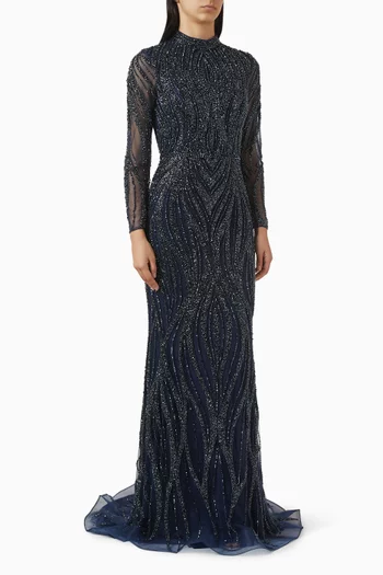 Bead-embellished Gown
