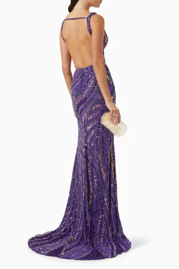 Sequin-embellished Gown