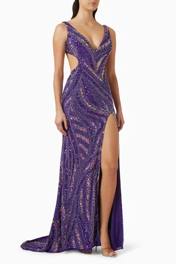 Sequin-embellished Gown