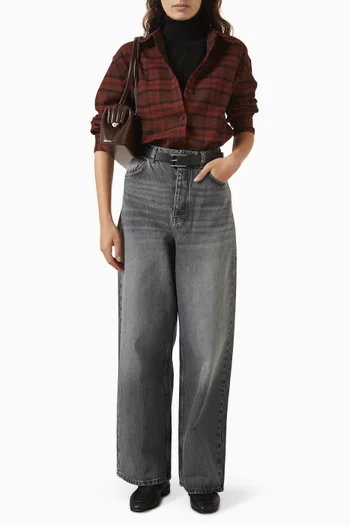 قميص بنقشة مربعات فلانيل