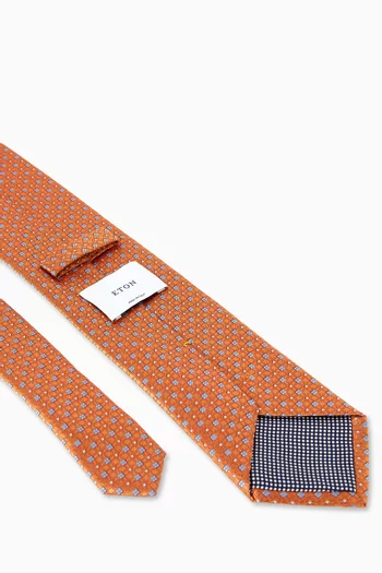 ربطة عنق بنقشة زهور دقيقة نسيج حرير