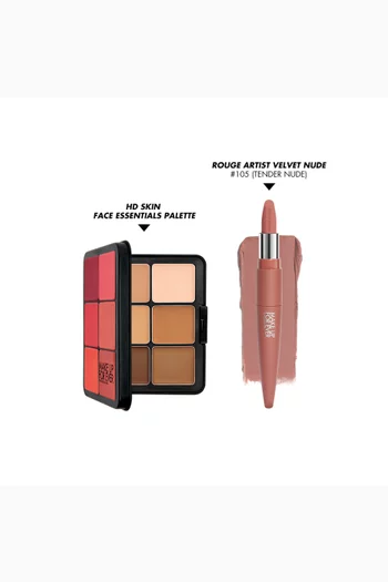 مجموعة مستحضرات أساسية للوجه والشفاه