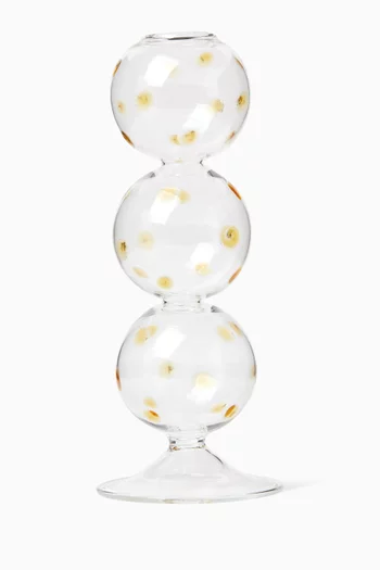 Tall Egyptian Glass Candle Holder