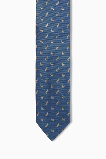 Fox & Hare Tie in Woven Silk