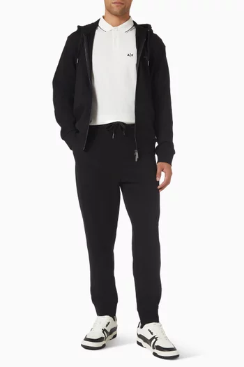 بنطال رياضي بتصميم شعار الماركة بنفس اللون قطن