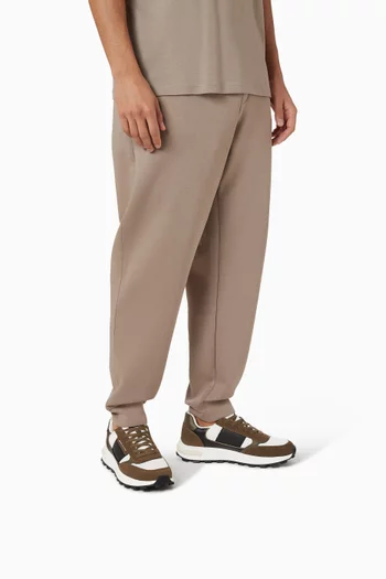 Dusselforf Logo Sneakers in Faux Leather & Mesh