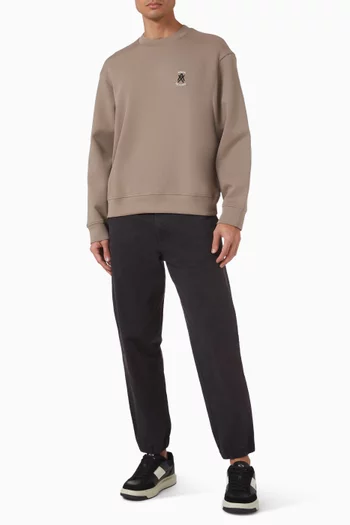  سويت شيرت بشعار الماركة قطن مطاطي مقوى 