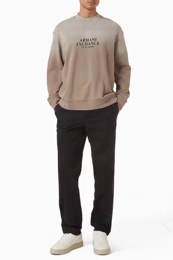 سترة بتطريز شعار الماركة قطن فرنش تيري