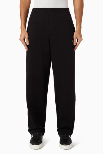 بنطال رياضي بشعار الماركة قطن