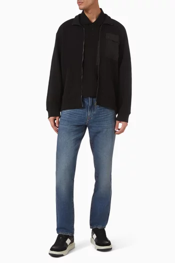 كنزة بغطاء رأس وجيب قطن فرنش تيري