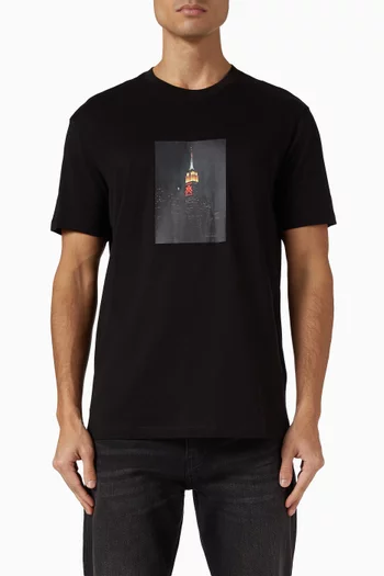 تي شيرت بشعار AX قطن