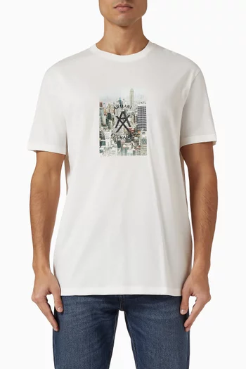 تي شيرت بشعار AX قطن