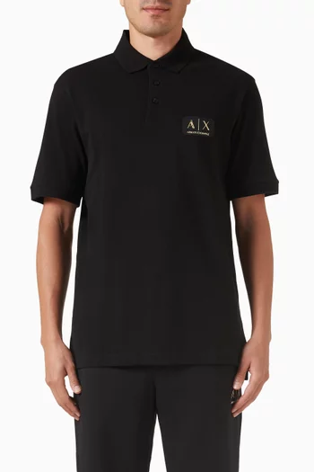 Logo Polo Shirt in Cotton