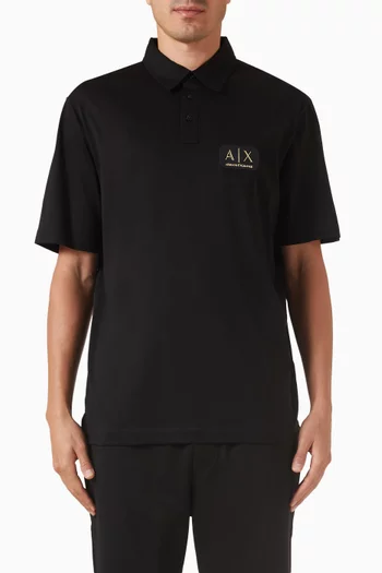 Logo Polo Shirt in Cotton