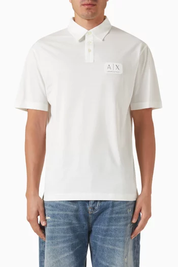 Logo Polo Shirt in Cotton