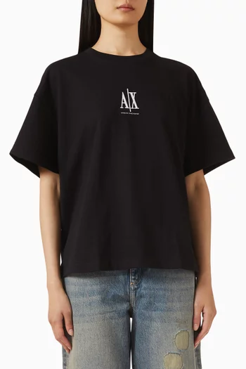 Icon Logo Boxy T-shirt in Cotton